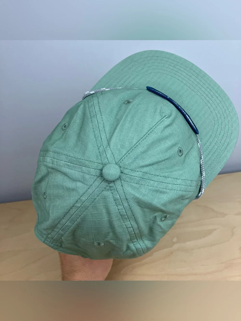 American Eagle Snapback Rope Hat Sage Green Est. 1977 Patch Logo Cap